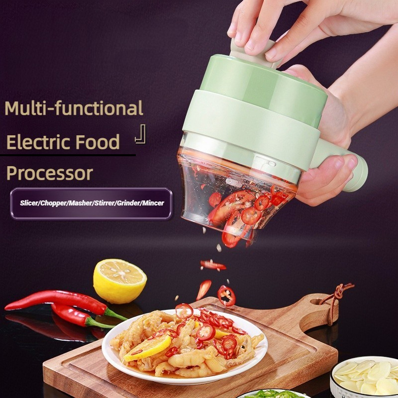 Kitchen Gadgets Garlic - Беспроводной электрический кухонный комбайн, овощерезка, нарезка