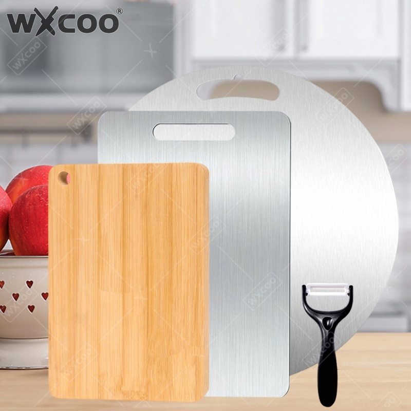 Bamboo Cutting Board - Двусторонняя разделочная доска WXCOO из нержавеющей